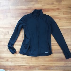 Black track jacket by Reebok